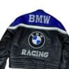 Rare Bmw Leather Jacket Racing Big Logo - Image 2