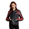 ALPINESTARS STELLA DYNO LEATHER JACKET BLACK, RED