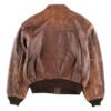 80s A2 Flight Vintage Style Military Real Leather Jacket Distressed Bomber Coat - Image 2