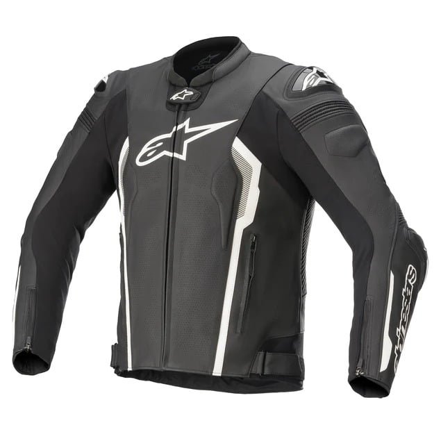 ALPINESTARS-MISSILE-V2-AIRFLOW-LEATHER-JACKET-BLACK,-WHITE Alpinestars Missile V2 Airflow Leather Jacket Black, White - Image 1