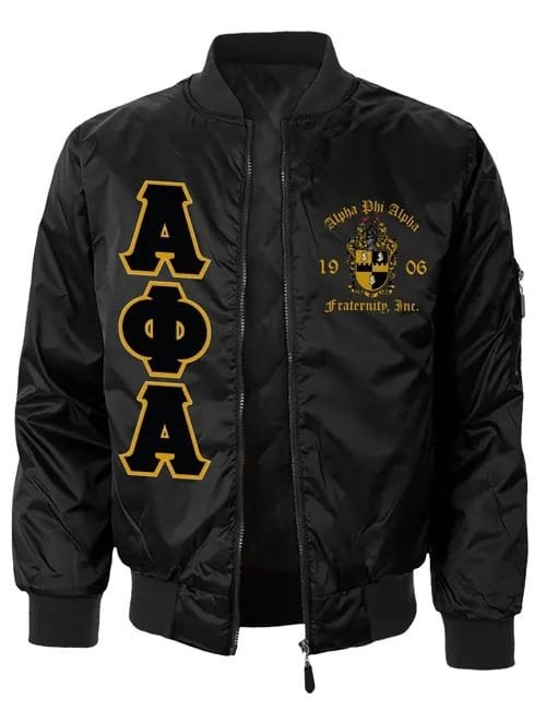 Alpha-Phi-Alpha-Bomber-Jacket Alpha Phi Alpha Bomber Jacket - Image 1