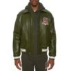 Men's Icon Olive Avirex Bomber Leather Jacket - Image 5