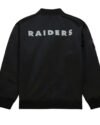 Oakland Raiders Black Satin Bomber Jacket - Image 2