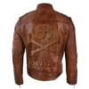 Men’s Brown Danger Zone Leather Jacket - Image 2