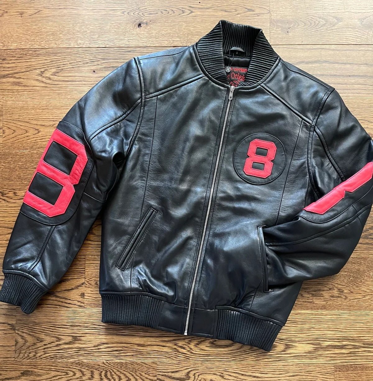 The-Original-8-Ball-Jacket-Black The Original 8 Ball Bomber Jacket Black/Red - Image 1