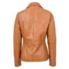 Women’s Classic Three Button Leather Blazer Ruth Tan - Image 2