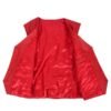 Women’s Leather Classic Buttoned Waistcoat Rita Red - Image 6