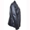 Women’s Real Leather Modern Jacket Zip Pockets Quilted ZINA Black - Image 3