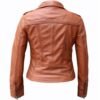 Women’s Stylish Brown Leather Jacket - Image 2