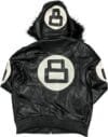 Unisex 8 Ball Multiple Colors Bomber Hooded Leather Jacket - Image 4