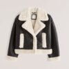 Women Aviator B3 Sheepskin Shearling Riding Leather Jacket