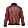 Aurelius Burgundy B3 bomber shearling jacket - Image 2