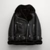 Black Women B3 RAF Aviator Styled Sheepskin Shearling Leather Jacket