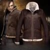Resident Evil 4 Leon Jacket Cosplay Costume Coat Leather Clothing Warm Jacket