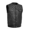 12 Gauge Men's Vintage Leather Motorcycle Vest