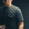 12 Gauge Men's Vintage Leather Motorcycle Vest