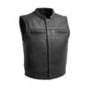 Classic Lowrider Motorcycle Leather Vest for Men