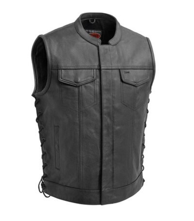 Sniper Men’s Stylish Motorcycle Leather Vest