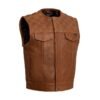 Timber Leather Vest for Men Motorcycle Style
